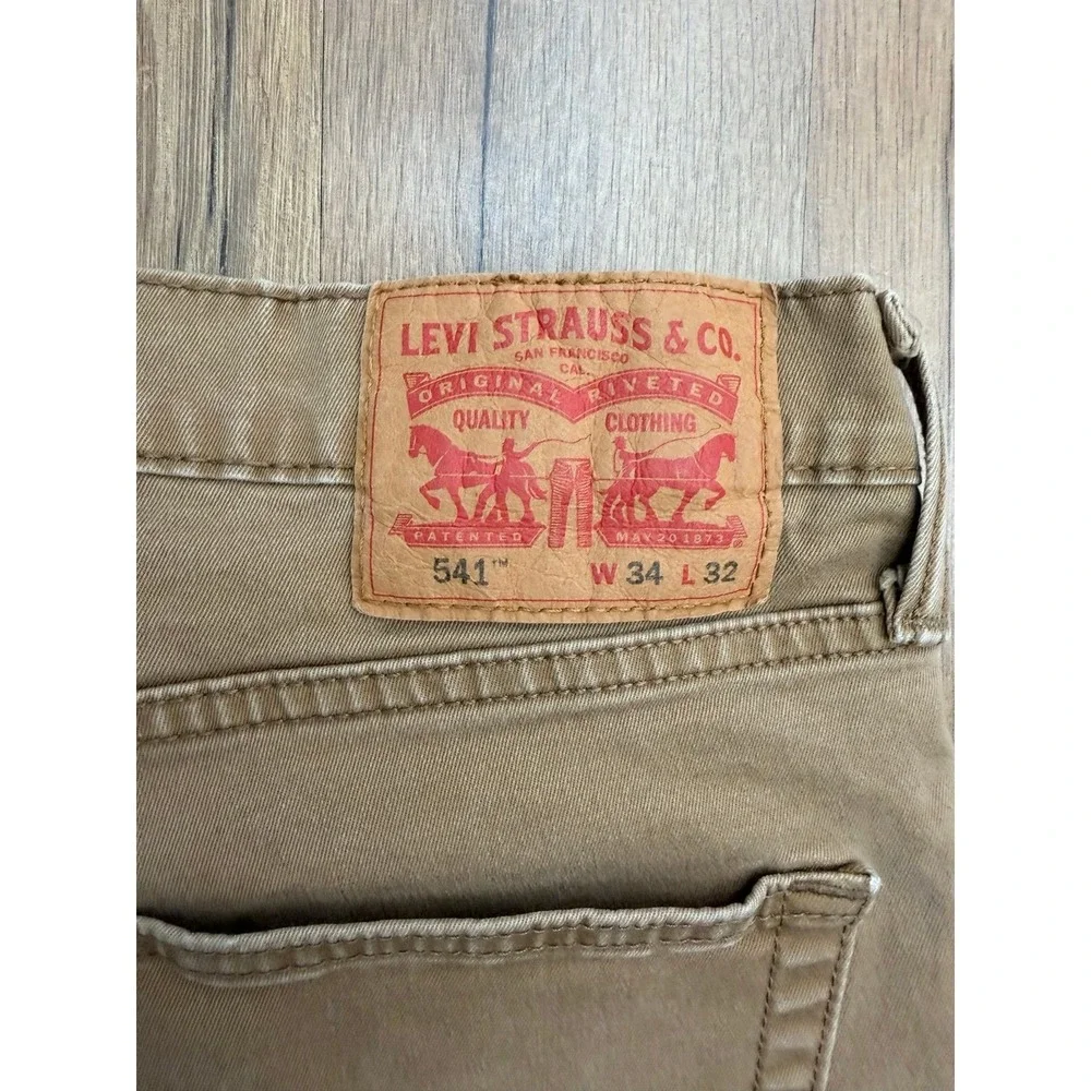 Levi's 541 Men's Brown Stretch Jeans Athletic Fit‎ W34 L32
